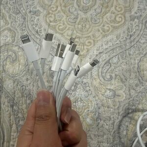 4 Apple White Multi-Connector Charging Cables